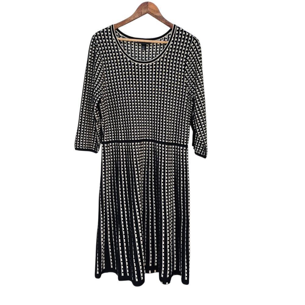Lane Bryant Fit & Flare Sweater Dress Charcoal Size 14/16 - Picture 4 of 9